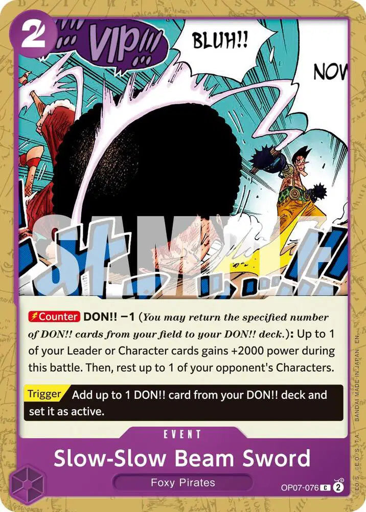 Slow-Slow Beam Sword (Reprint) - OP07-076 - Premium Booster -The Best- Vol. 2
