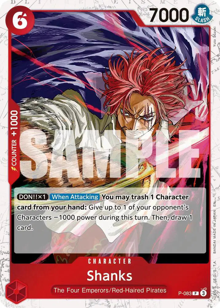 Shanks - P-083 (Pirate Foil) - P-083 - Premium Booster -The Best- Vol. 2