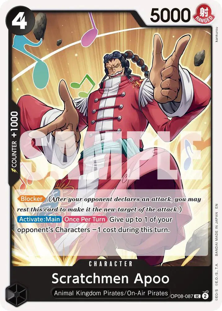 Scratchmen Apoo - OP08-087 (Reprint) - OP08-087 - Premium Booster -The Best- Vol. 2