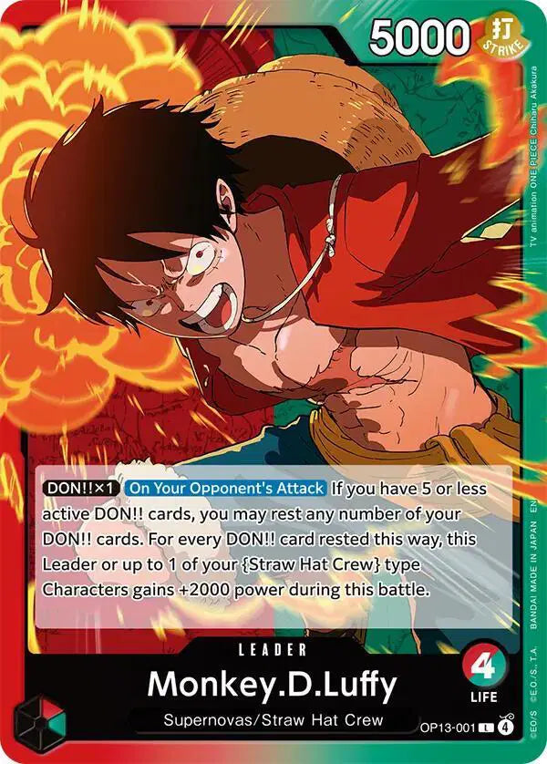 Monkey.D.Luffy (001) - OP13-001 - Carrying On His Will