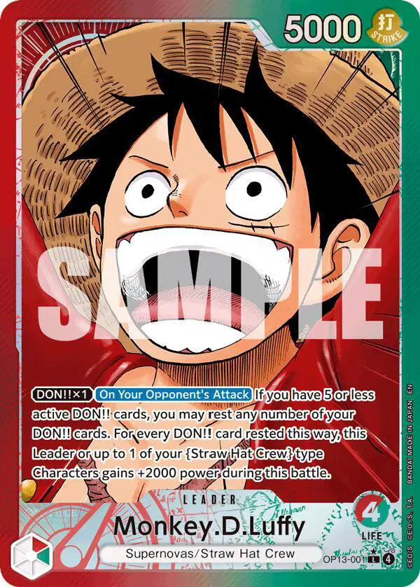 Monkey.D.Luffy (001) (Alternate Art) - OP13-001 - Carrying On His Will