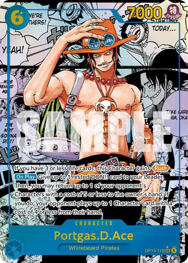 Portgas.D.Ace (119) (Super Alternate Art) - OP13-119 - Carrying On His Will