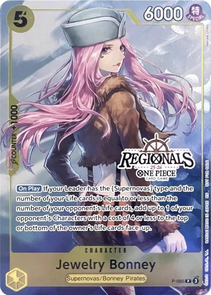 Jewelry Bonney (CS 25-26 Regionals Textured Chase Promo) - P-085 - One Piece Promotion Cards