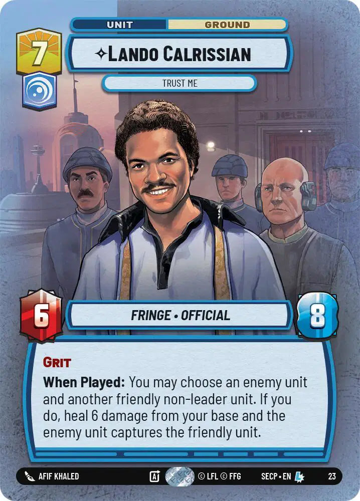 Lando Calrissian - Trust Me (Foil) - SEC-N_2 - Secrets of Power - Weekly Play Promos