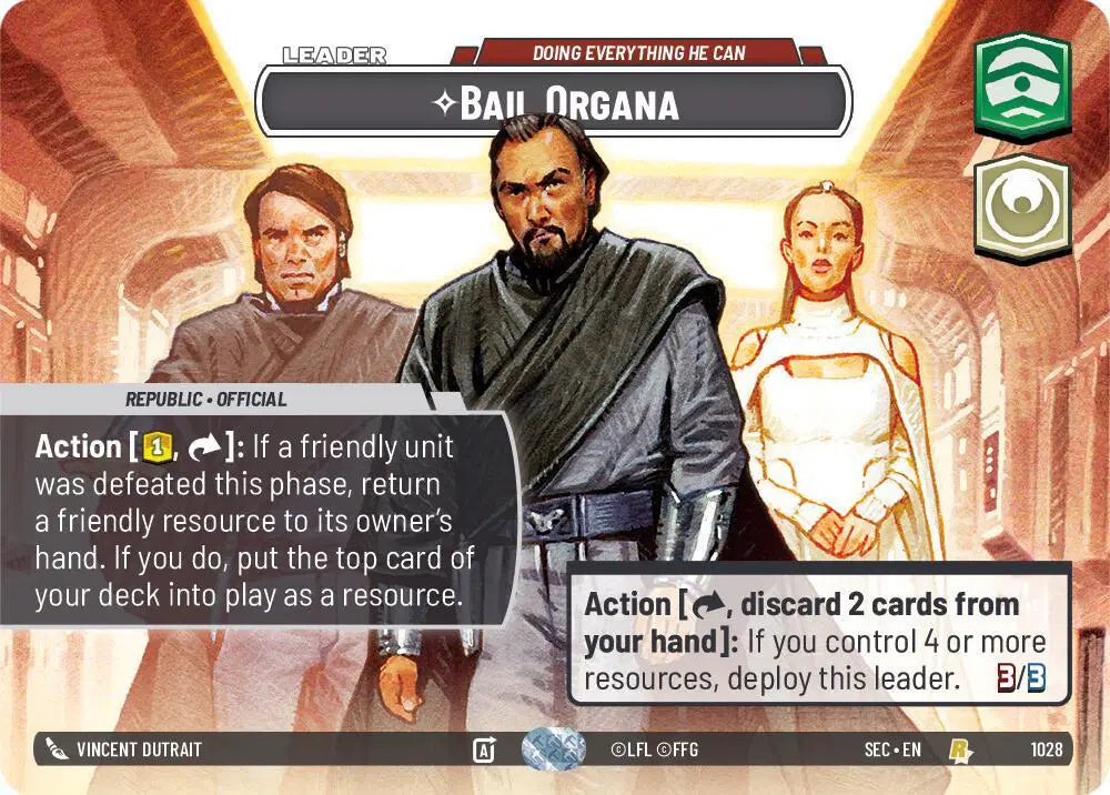 Bail Organa - Doing Everything He Can (Showcase) - SEC-1028 - Secrets of Power