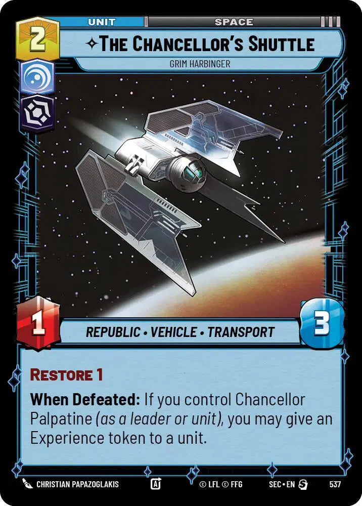 The Chancellor's Shuttle - Grim Harbinger (Foil) - SEC-537 - Secrets of Power