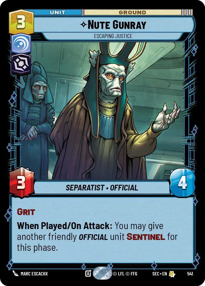 Nute Gunray - Escaping Justice (Foil) - SEC-541 - Secrets of Power