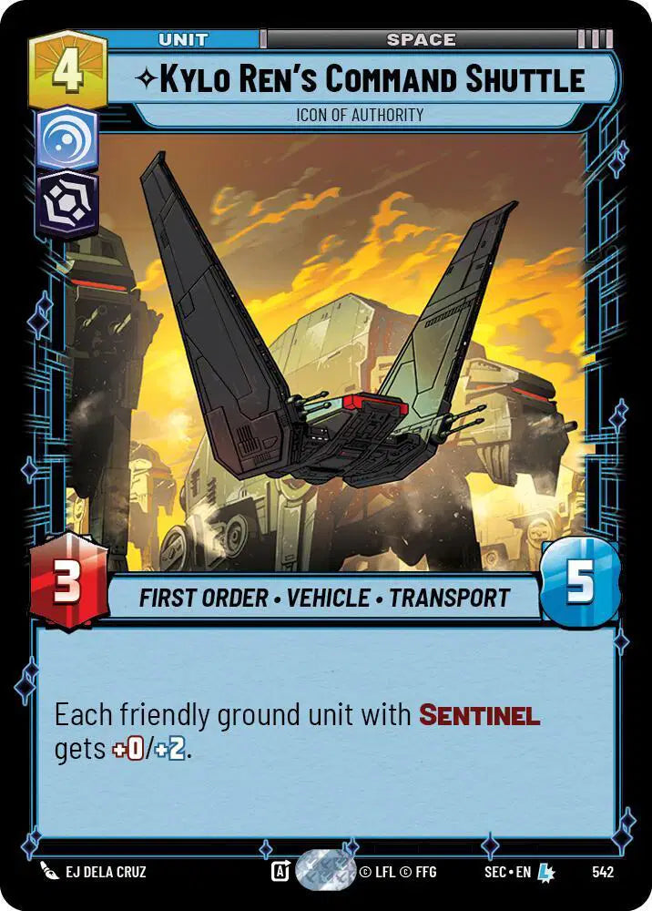 Kylo Ren's Command Shuttle - Icon of Authority (Foil) - SEC-542 - Secrets of Power