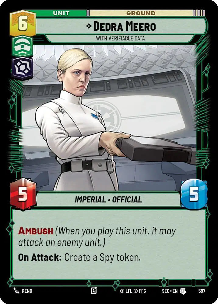 Dedra Meero - With Verifiable Data (Foil) - SEC-597 - Secrets of Power