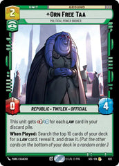 Orn Free Taa - Political Power Broker (Foil) - SEC-622 - Secrets of Power