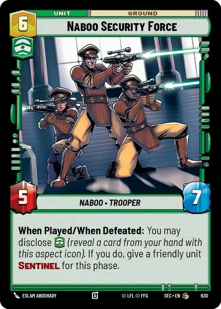 Naboo Security Force (Foil) - SEC-630 - Secrets of Power