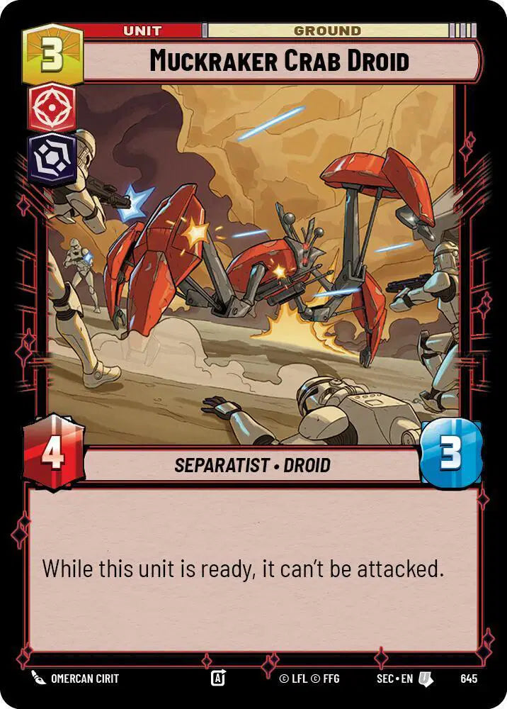 Muckraker Crab Droid (Foil) - SEC-645 - Secrets of Power