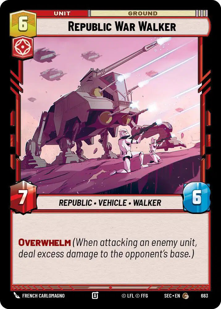 Republic War Walker (Foil) - SEC-683 - Secrets of Power