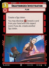 Unauthorized Investigation (Foil) - SEC-691 - Secrets of Power