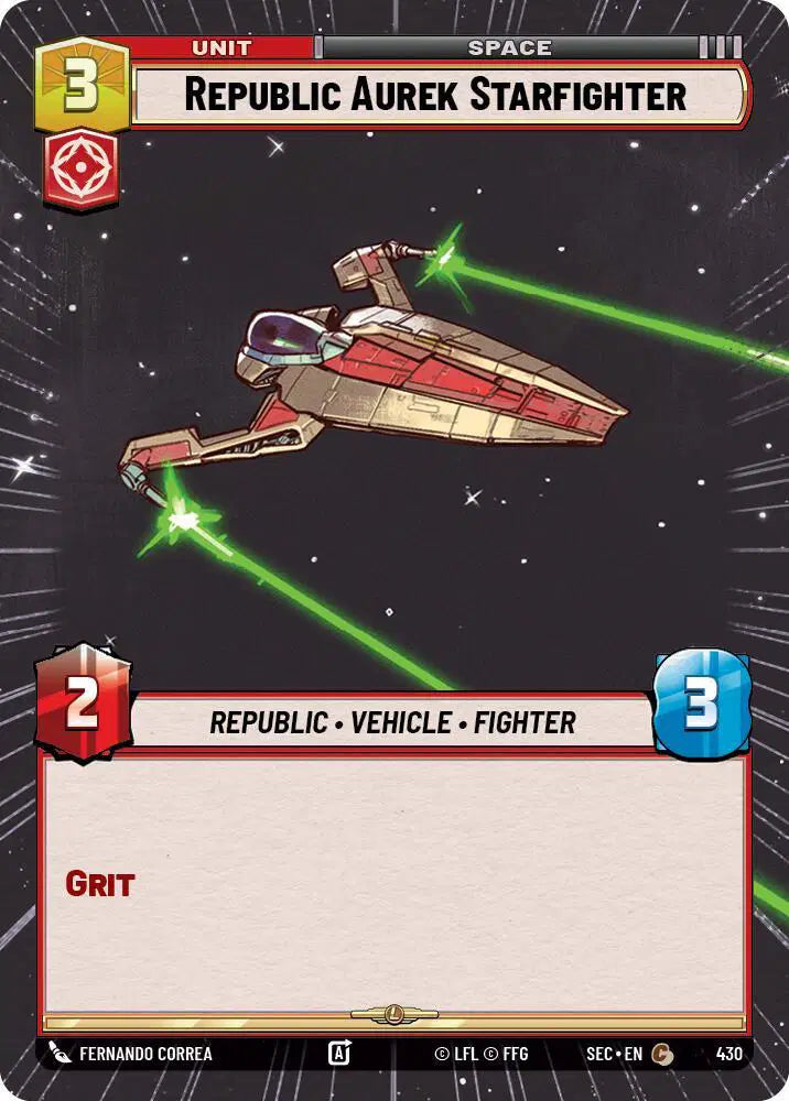 Republic Aurek Starfighter (Hyperspace) - SEC-430 - Secrets of Power