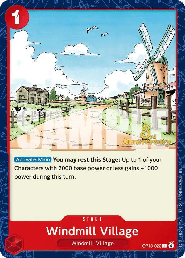 Windmill Village - OP13-022 - Carrying On His Will: 3rd Anniversary Tournament Cards