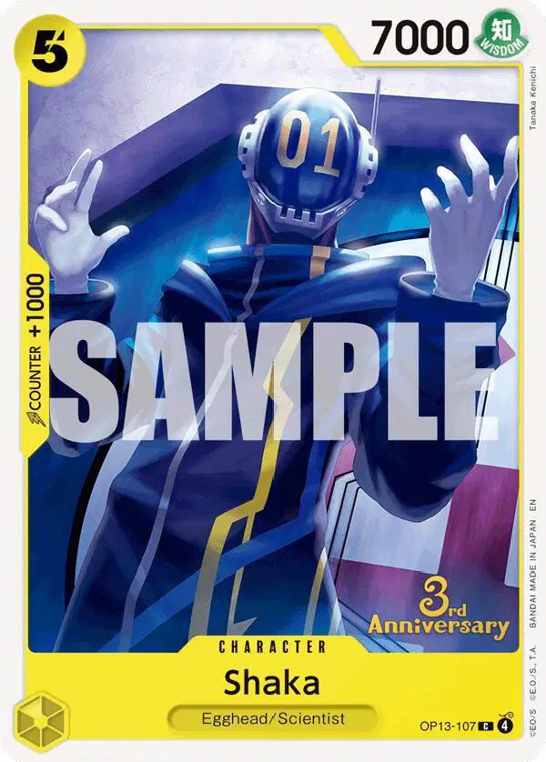 Shaka - OP13-107 - Carrying On His Will: 3rd Anniversary Tournament Cards