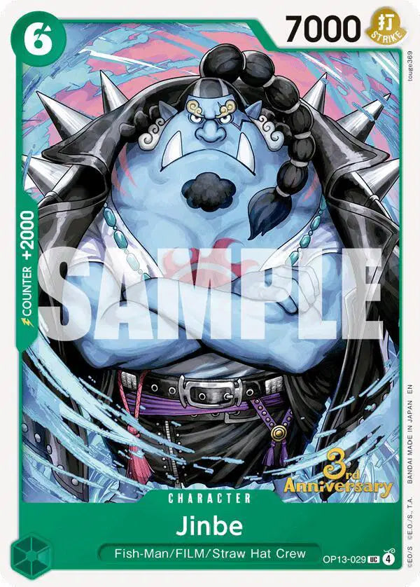 Jinbe - OP13-029 - Carrying On His Will: 3rd Anniversary Tournament Cards