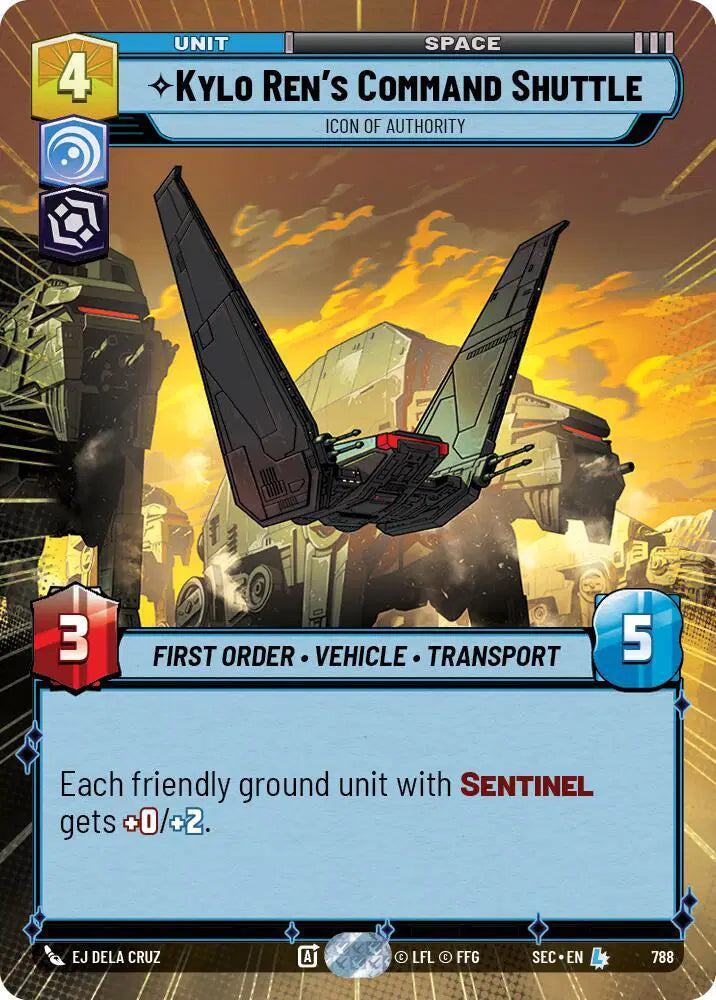 Kylo Ren's Command Shuttle - Icon of Authority (Hyperspace Foil) - SEC-788 - Secrets of Power
