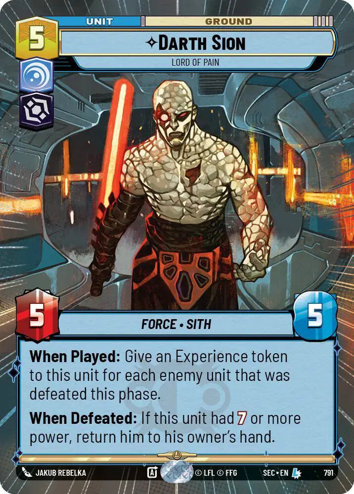 Darth Sion - Lord of Pain (Hyperspace Foil) - SEC-791 - Secrets of Power