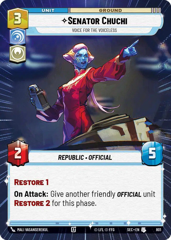 Senator Chuchi - Voice for the Voiceless (Hyperspace Foil) - SEC-801 - Secrets of Power