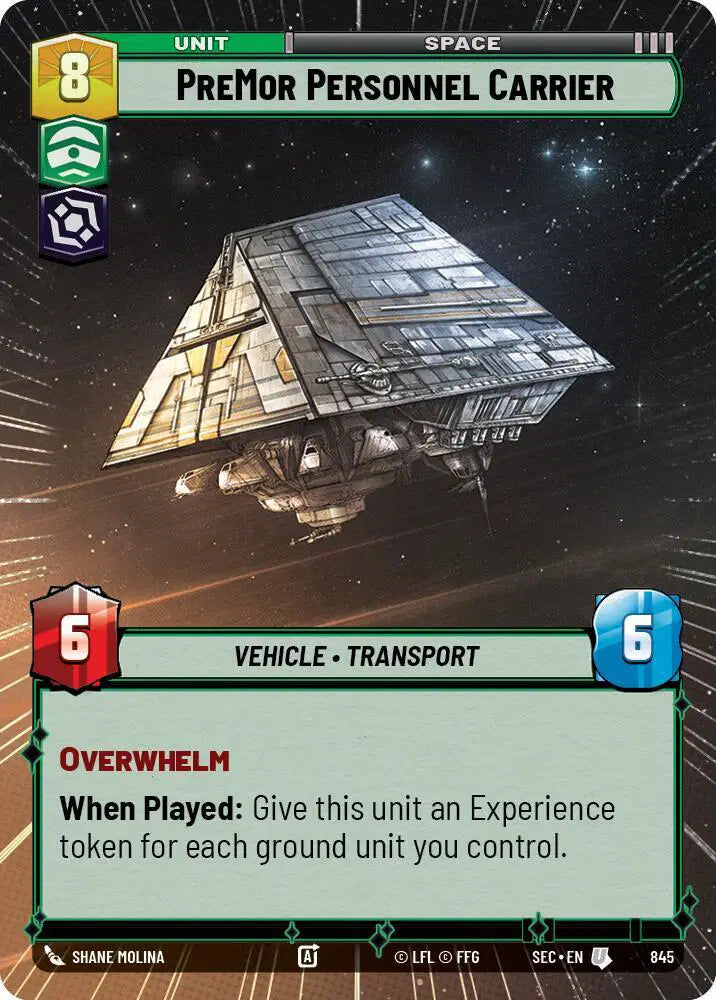 PreMor Personnel Carrier (Hyperspace Foil) - SEC-845 - Secrets of Power