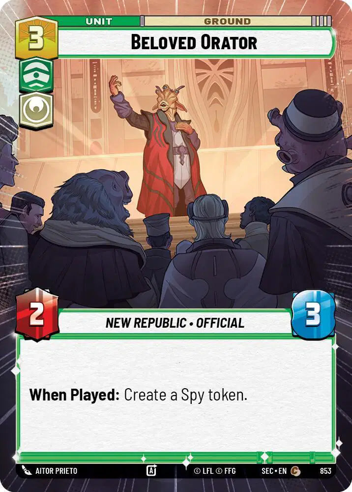 Beloved Orator (Hyperspace Foil) - SEC-853 - Secrets of Power