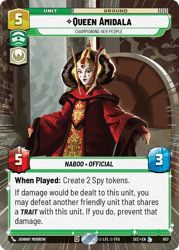 Queen Amidala - Championing Her People (Hyperspace Foil) - SEC-857 - Secrets of Power
