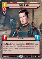 Syril Karn - Where Is He? (Hyperspace Foil) - SEC-889 - Secrets of Power