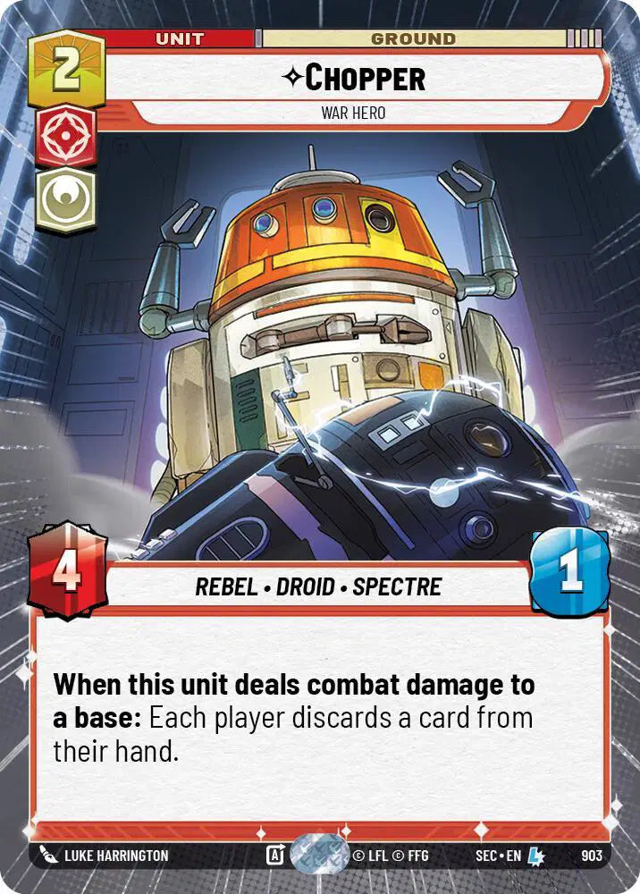 Chopper - War Hero (Hyperspace Foil) - SEC-903 - Secrets of Power