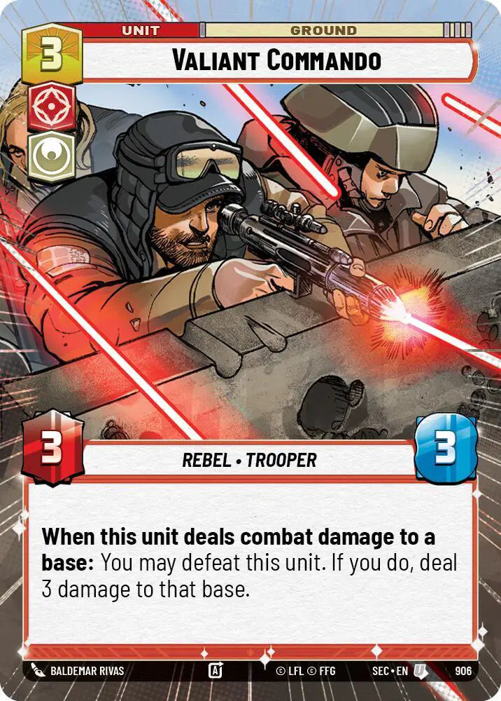Valiant Commando (Hyperspace Foil) - SEC-906 - Secrets of Power