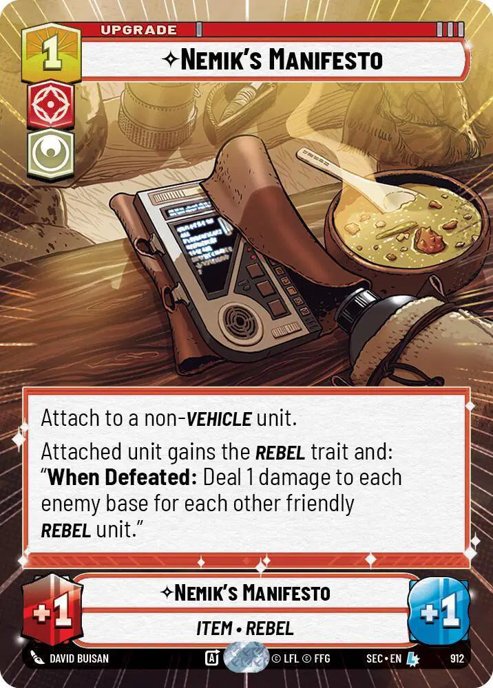 Nemik's Manifesto (Hyperspace Foil) - SEC-912 - Secrets of Power