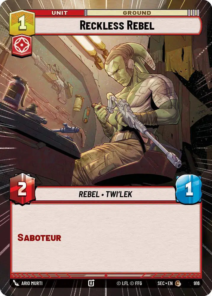 Reckless Rebel (Hyperspace Foil) - SEC-916 - Secrets of Power