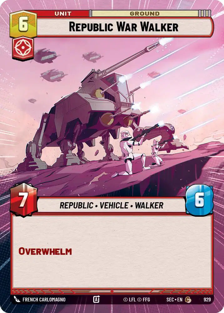 Republic War Walker (Hyperspace Foil) - SEC-929 - Secrets of Power