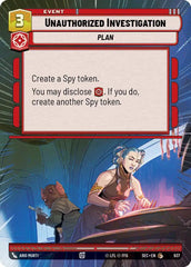 Unauthorized Investigation (Hyperspace Foil) - SEC-937 - Secrets of Power