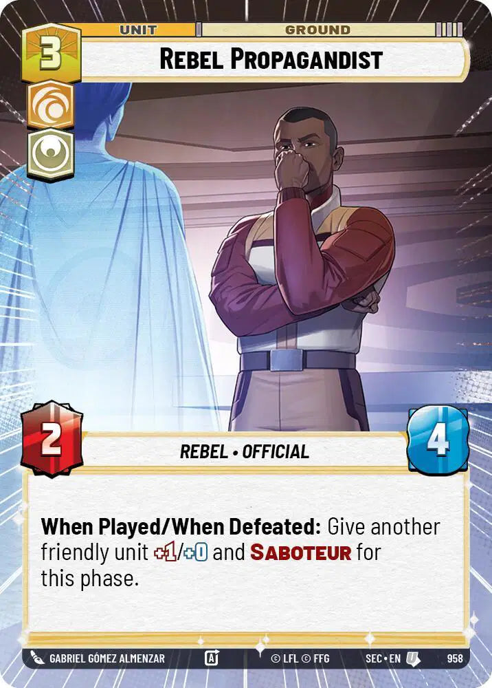 Rebel Propagandist (Hyperspace Foil) - SEC-958 - Secrets of Power