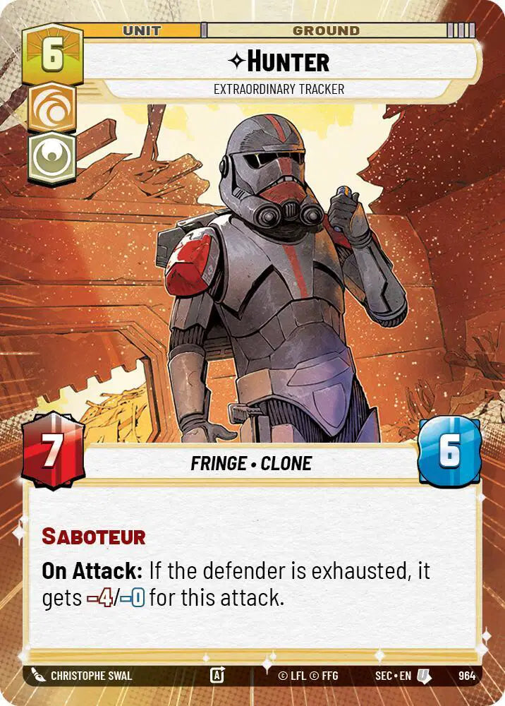 Hunter - Extraordinary Tracker (Hyperspace Foil) - SEC-964 - Secrets of Power
