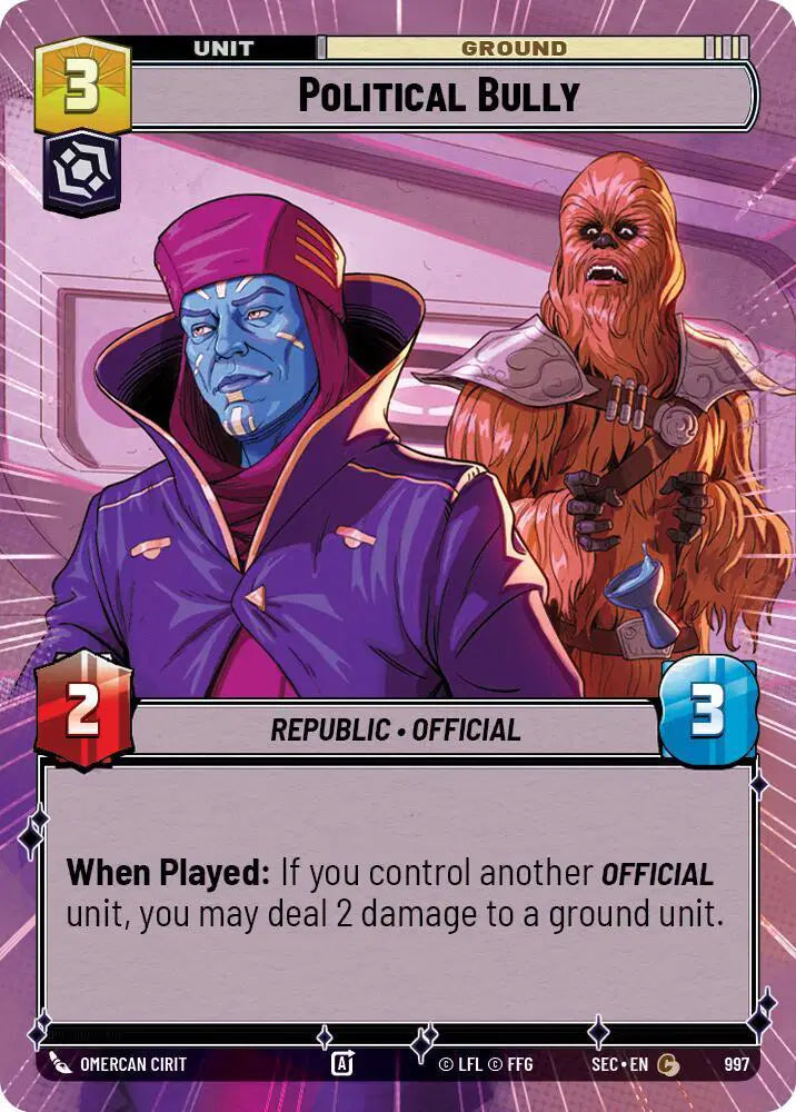 Political Bully (Hyperspace Foil) - SEC-997 - Secrets of Power