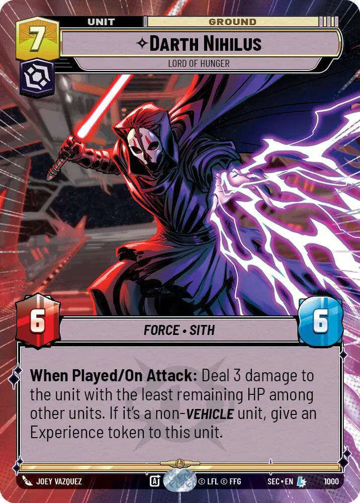 Darth Nihilus - Lord of Hunger (Hyperspace Foil) - SEC-1000 - Secrets of Power