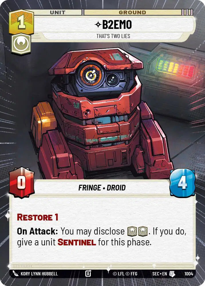 B2EMO - That's Two Lies (Hyperspace Foil) - SEC-1004 - Secrets of Power