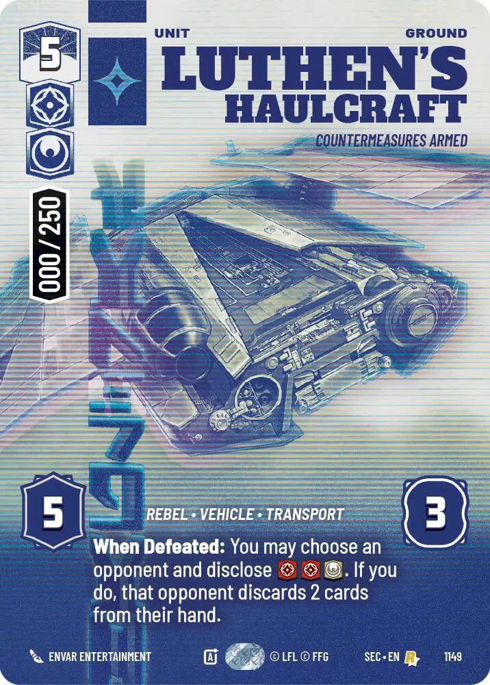 Luthen's Haulcraft - Countermeasures Armed (Serialized) - SEC-1149 - Secrets of Power