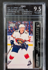 2021-22 Upper Deck #489 Anton Lundell YG - Gradée 9.5