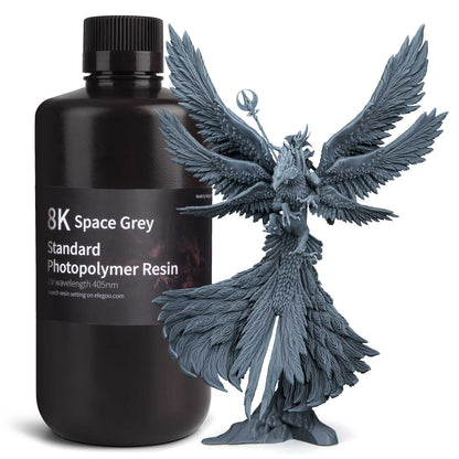 ELEGOO 8K Standard Photopolymer Resin Space Grey 1KG