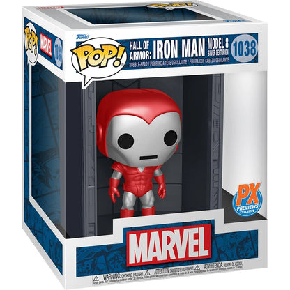 Marvel Iron Man Hall of Armor Mdl. 8 Dlx. Pop! Figure - PX Exclusive